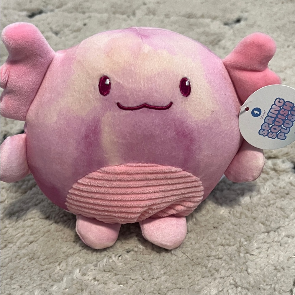 Adorable Pink and Cream Plush Toy